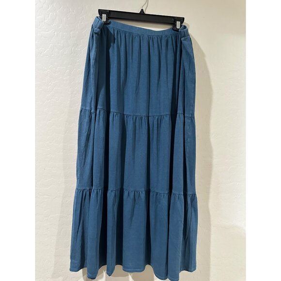 Indigo Thread CO. Women's Tiered Maxi Skirt size 1X NWOT - Picture 2 of 6